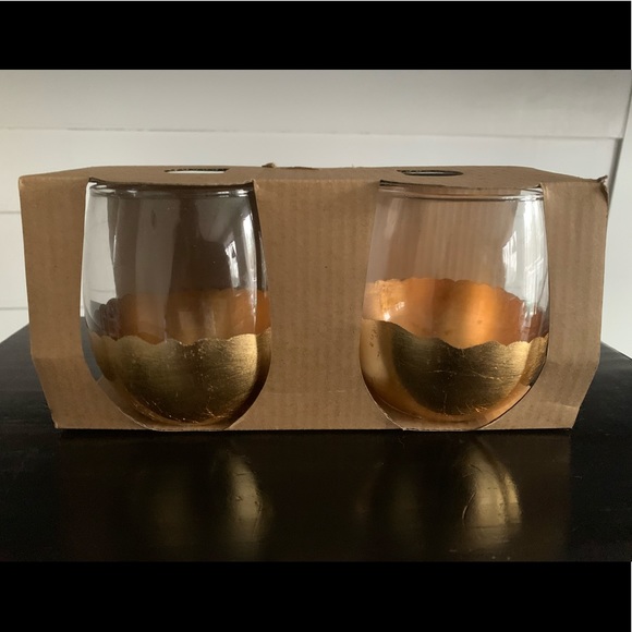 Other - NEW Set of 2 Stemless Wine Glasses